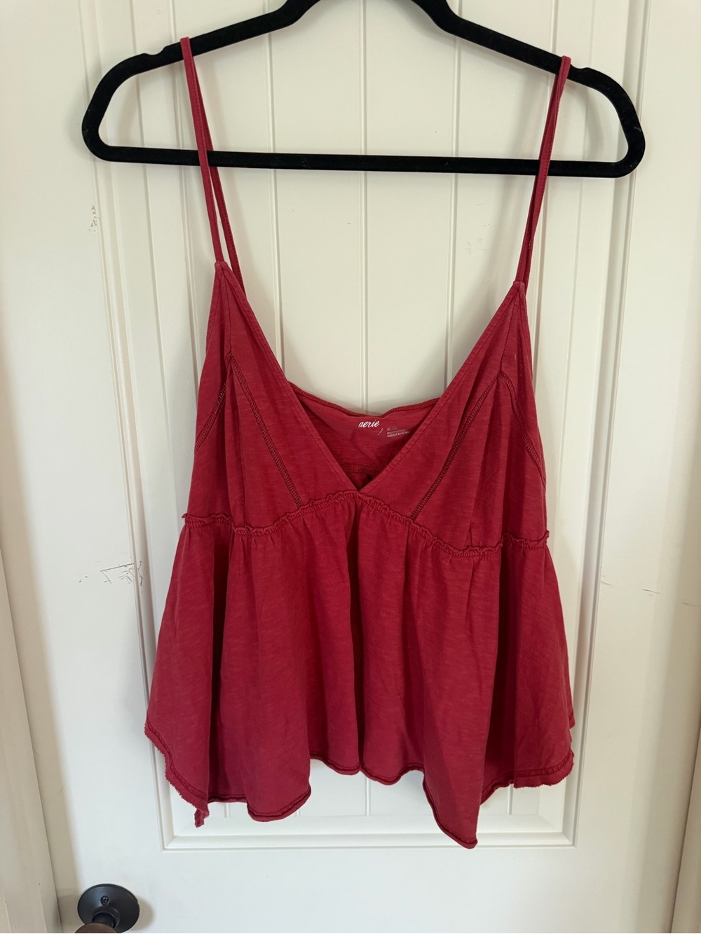 aerie Wine Red V-Neck Spaghetti Strap Camisole